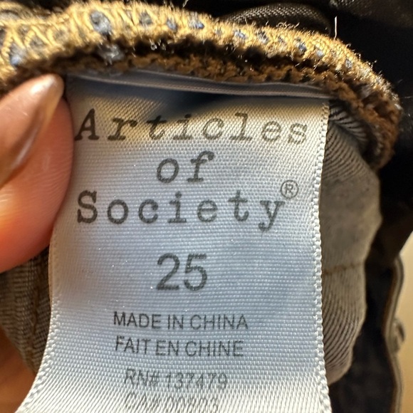 Articles of Society Size 25 Blue Skinny Jeans - Picture 3 of 3